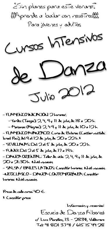 Cursos Intensivos Julio 2012 | FRANCISCO CARLOS SANCHO NADAL